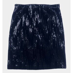 Aqua Black Velvet Sequin Mini Skirt Sz S The Matrix pattern Party Night Out Glam